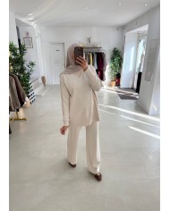 Ensemble maille col cheminé