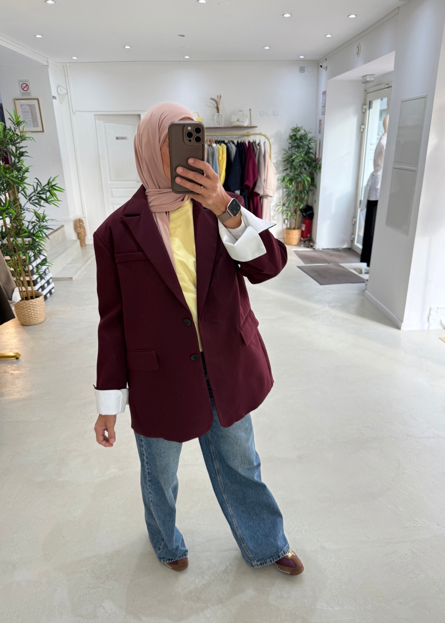 Blazer oversize bordeaux