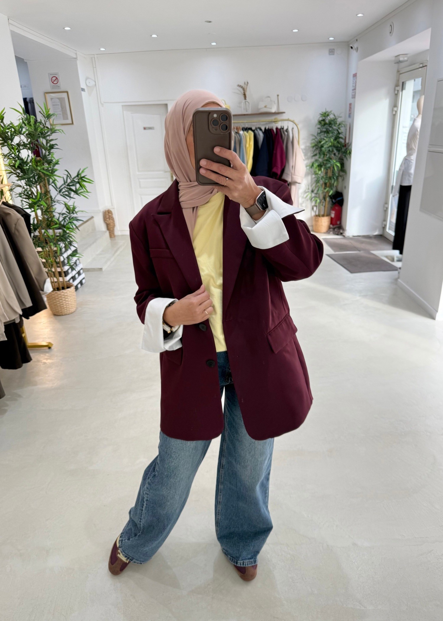 Blazer oversize bordeaux
