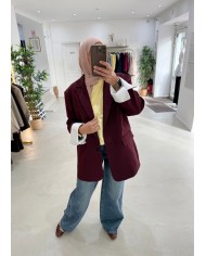 Blazer oversize bordeaux