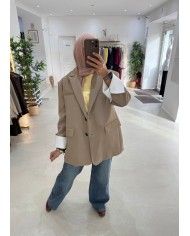 Veste oversize teddy chocolat Veste oversize teddy chocolat