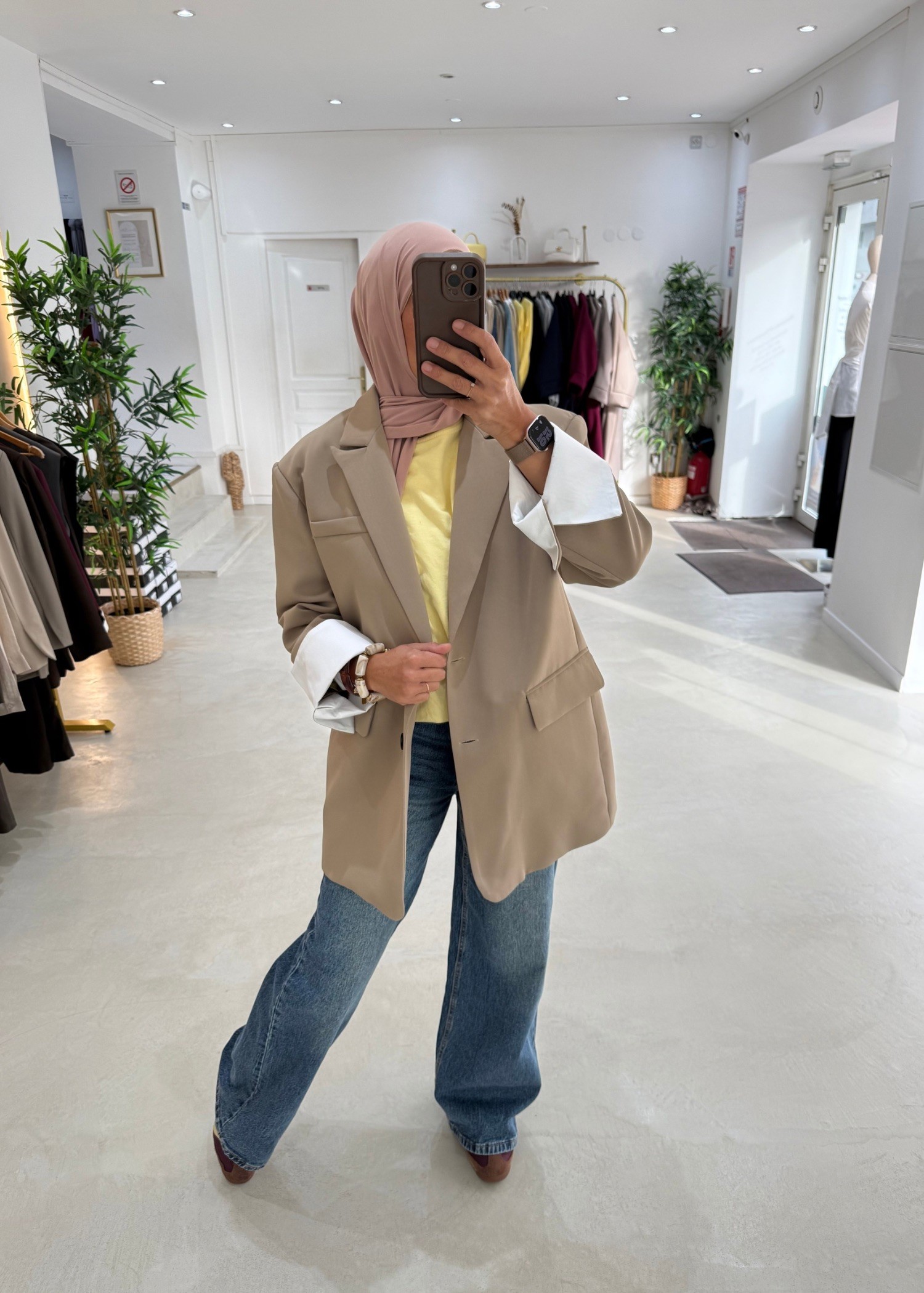 Blazer oversize beige