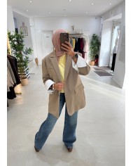 Blazer oversize beige