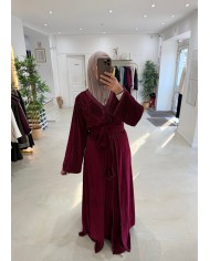 Caftan élégancia bordeaux