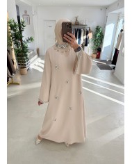 Abaya Crystal nude