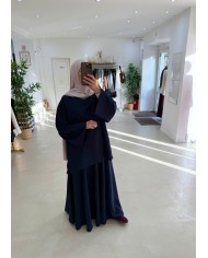 Ensemble Korean jupe bordeaux