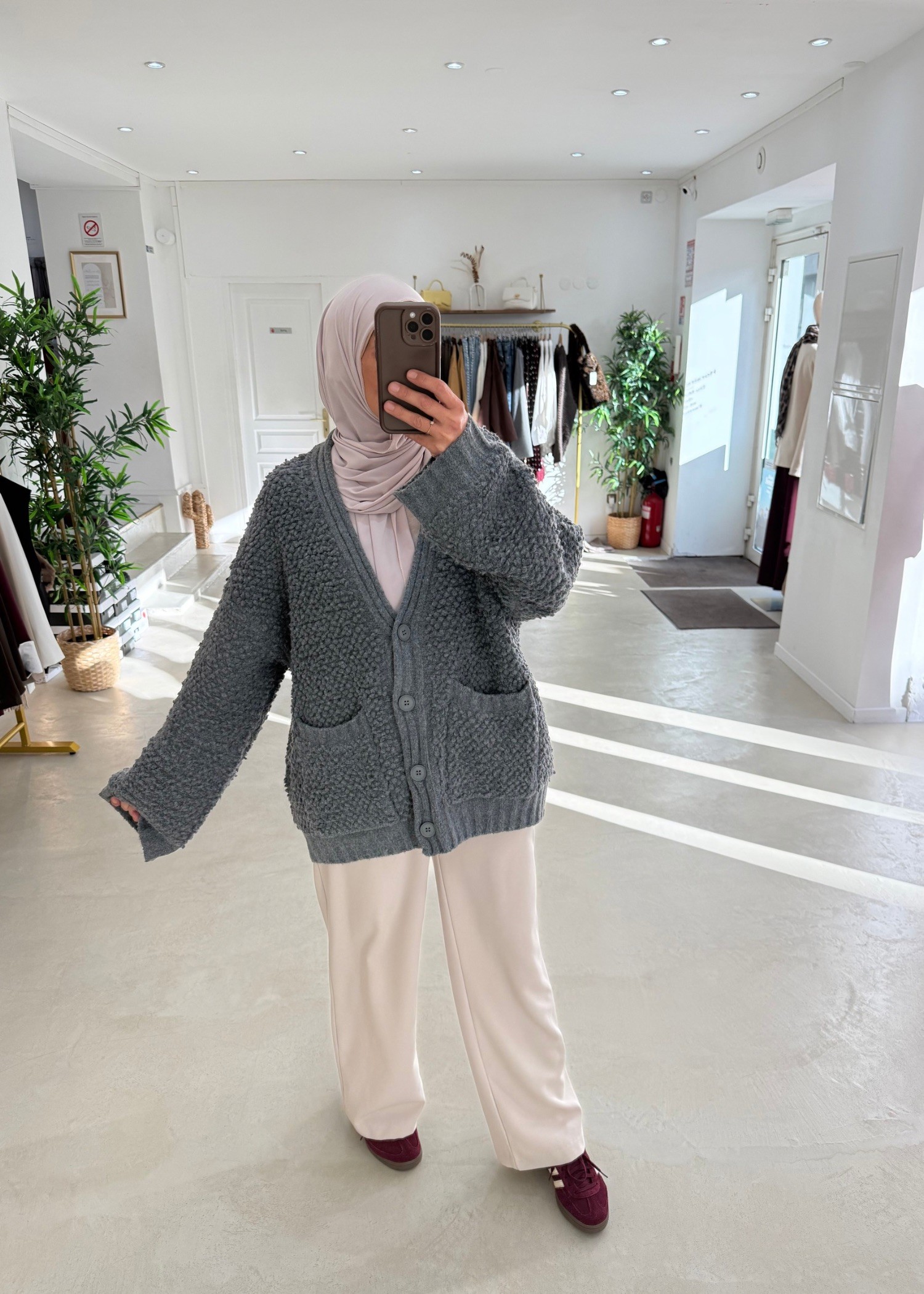 Cardigan Fluffy  gris