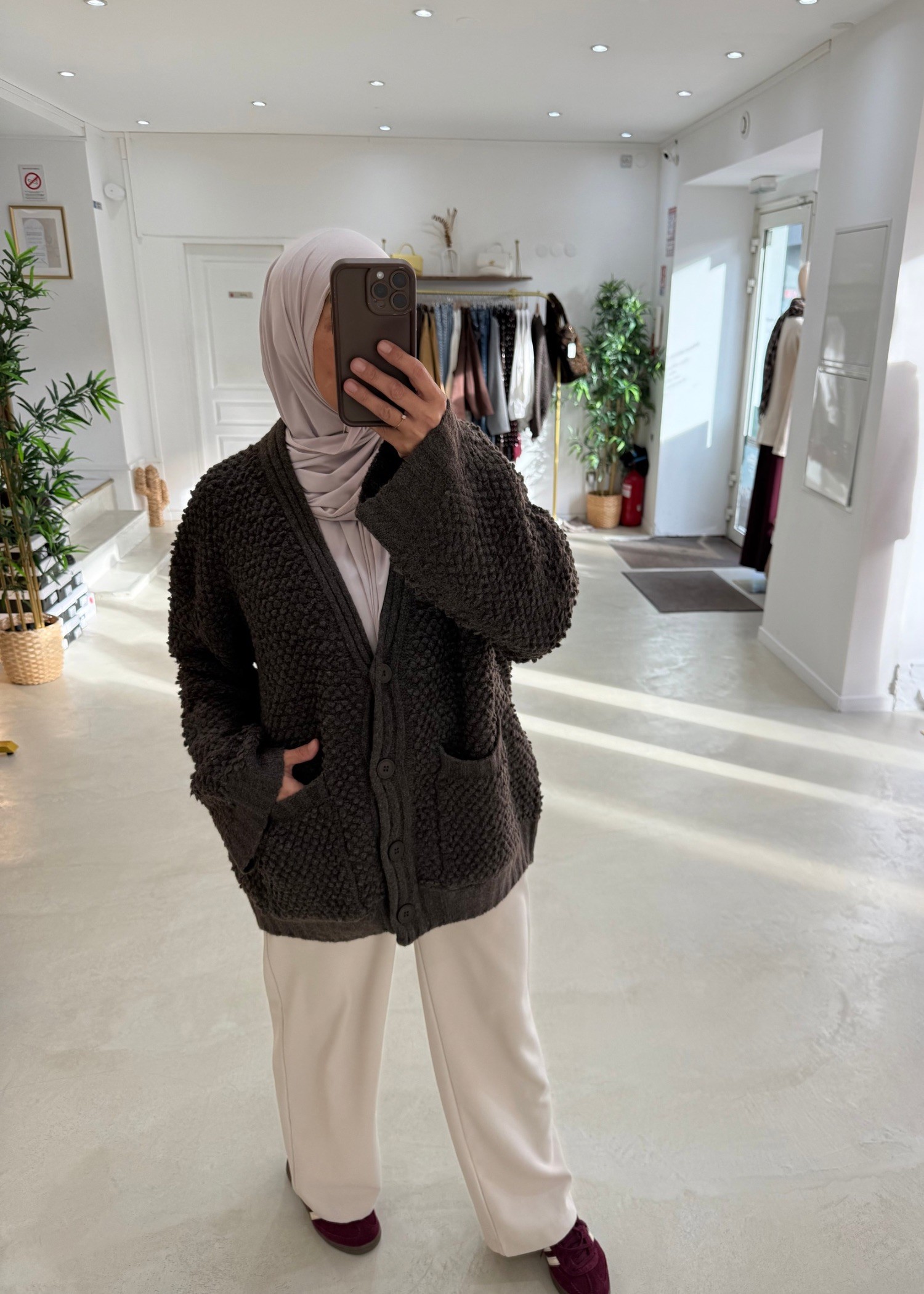 Cardigan Fluffy chocolat