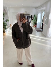Cardigan Fluffy  gris