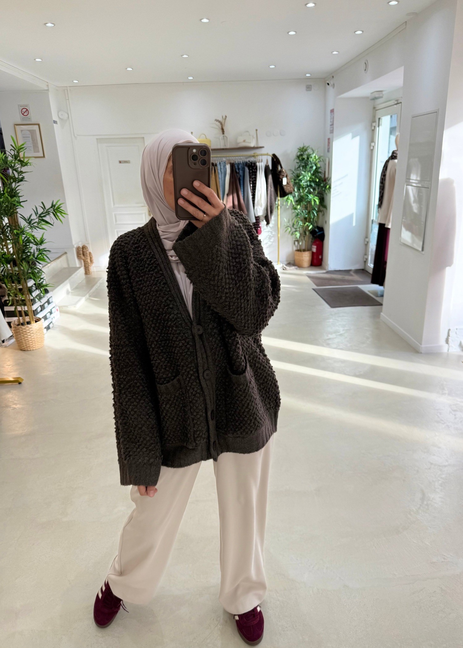 Cardigan Fluffy chocolat