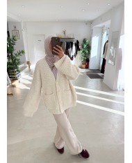 Cardigan Fluffy crème