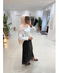 Jupe à pois et dentelle ( 3coloris) Jupe à pois et dentelle ( 3coloris)