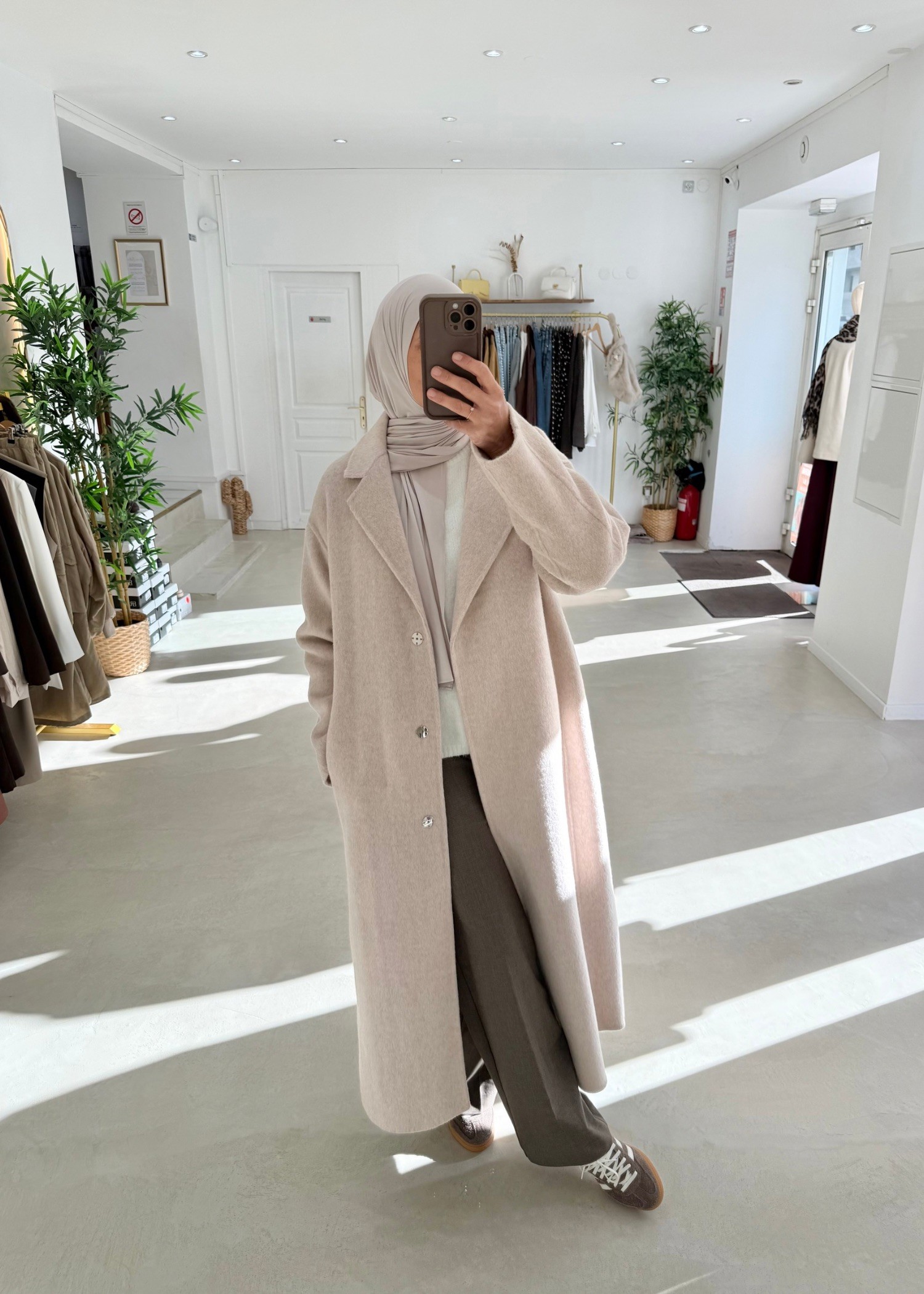 Manteau Kara en laine premium