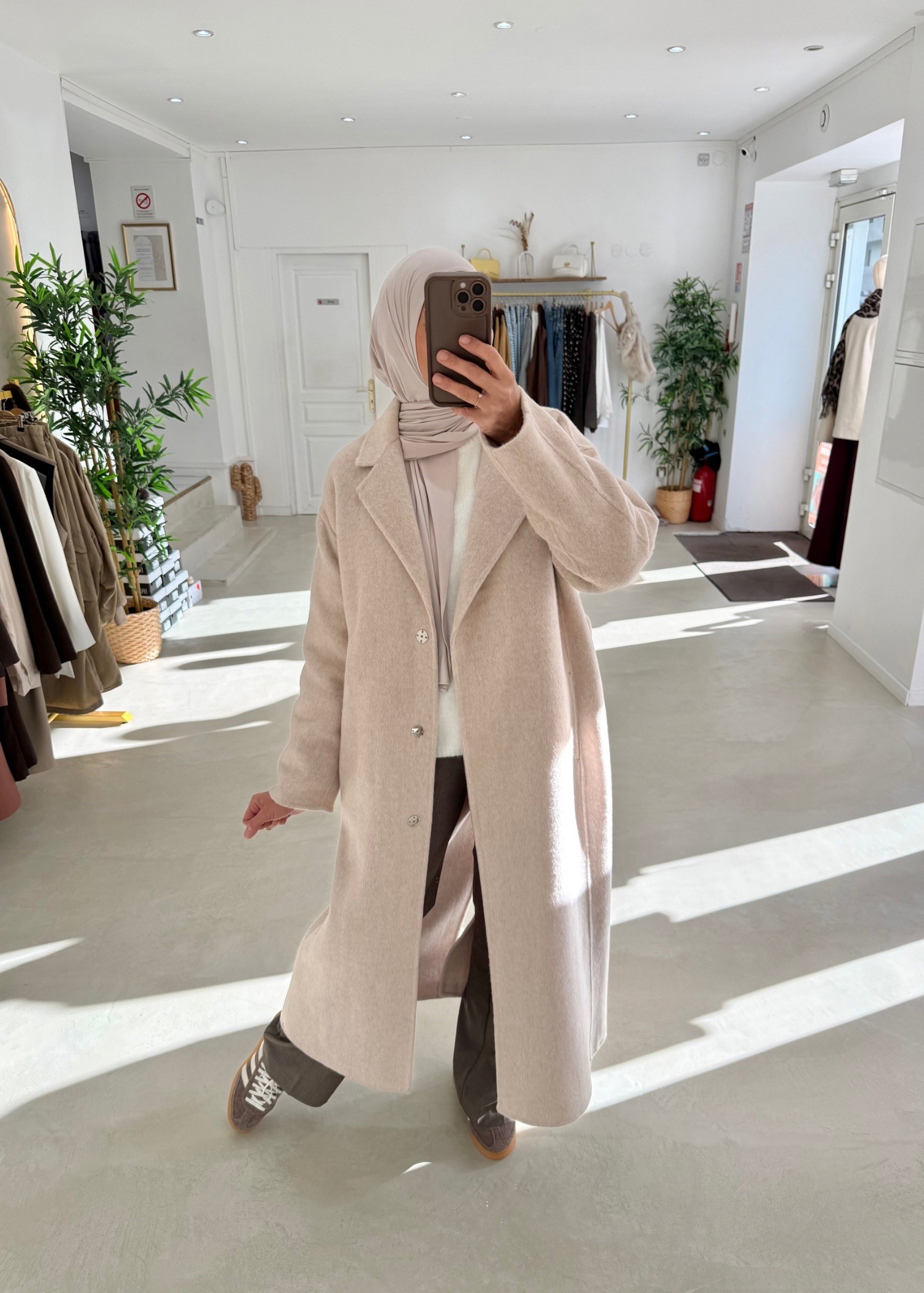 Manteau Kara en laine premium