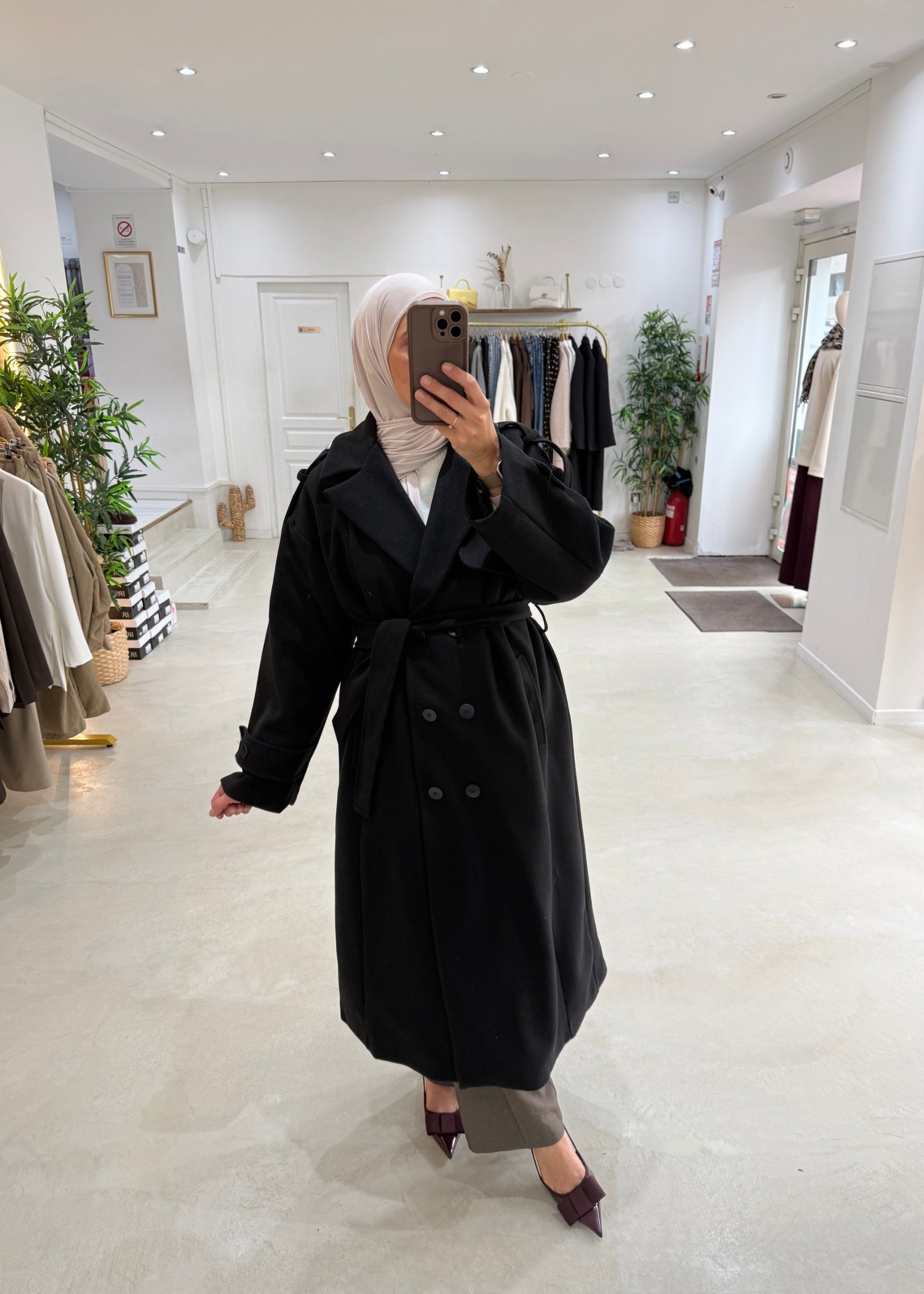 Manteau trench noir