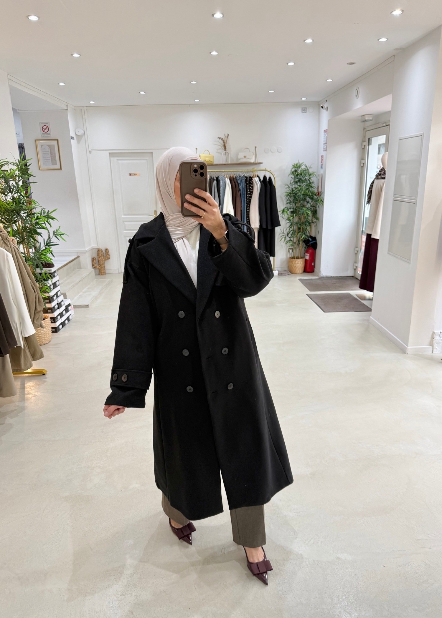 Manteau trench noir