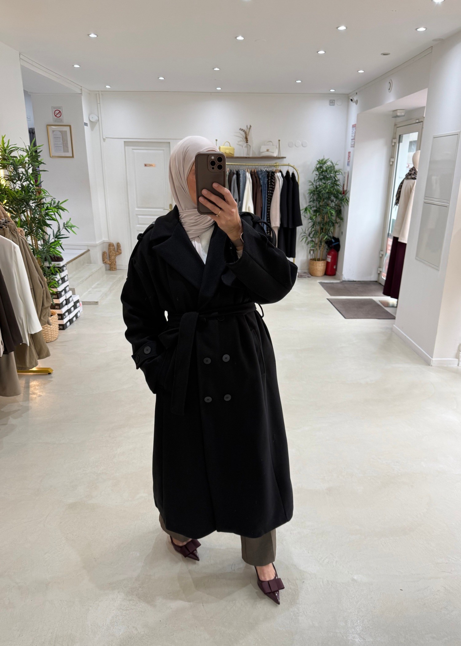 Manteau trench noir