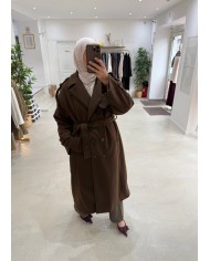 Manteau trench choco