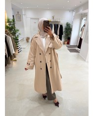 Manteau trench choco