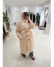 Manteau trench beige