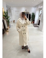 Manteau trench beige