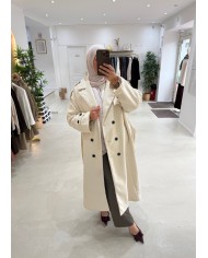 Manteau trench crème