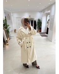 Manteau trench crème