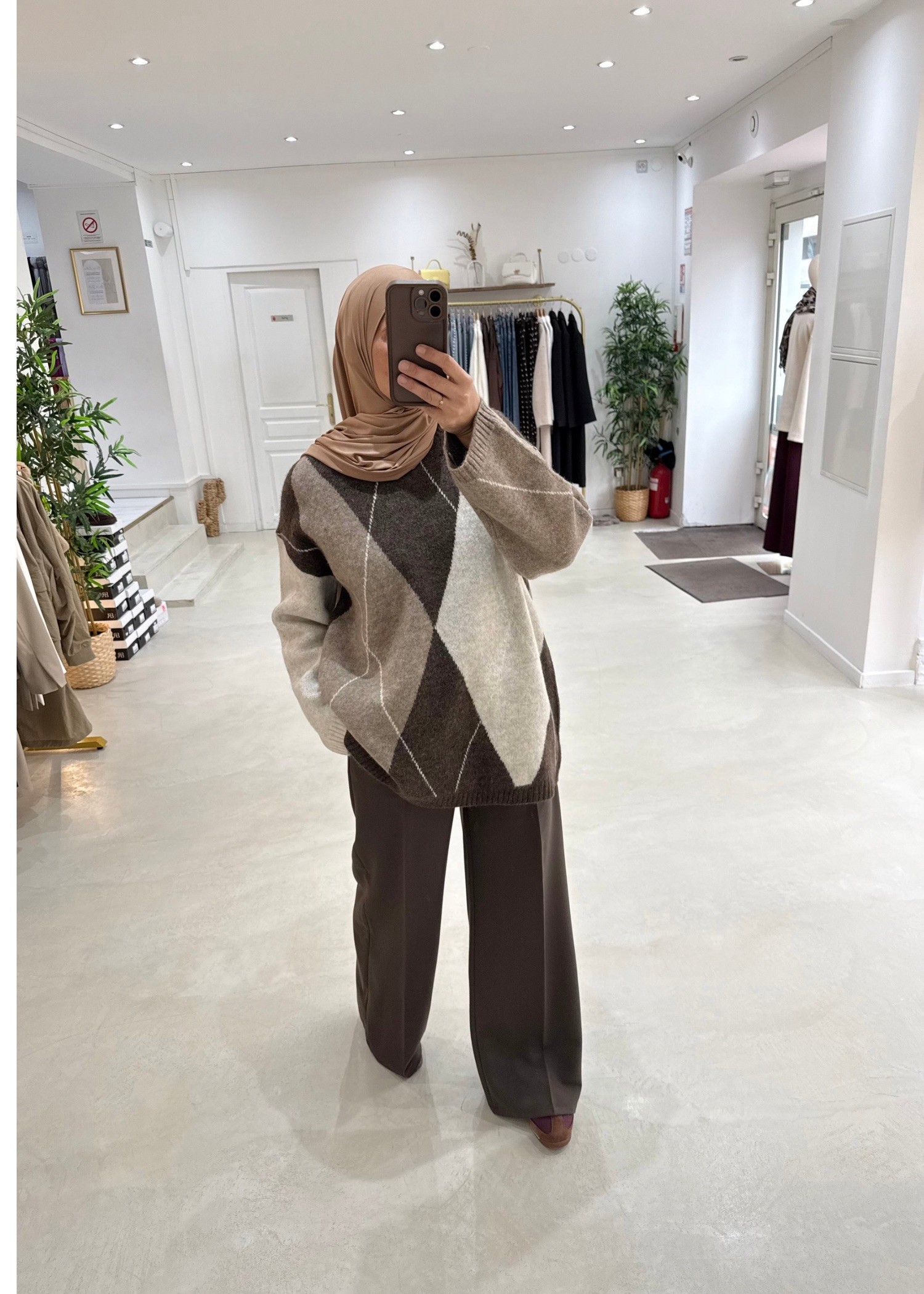 Pantalon classique marron