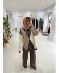 Pull jacquard choco