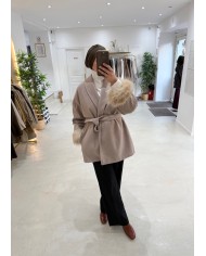 Veste Nouriya fourrure chocolat