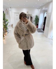 Manteau fourrure chocolat