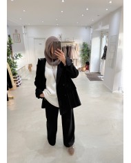 Blazer surpiqûres noir