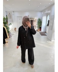 Blazer surpiqûres noir