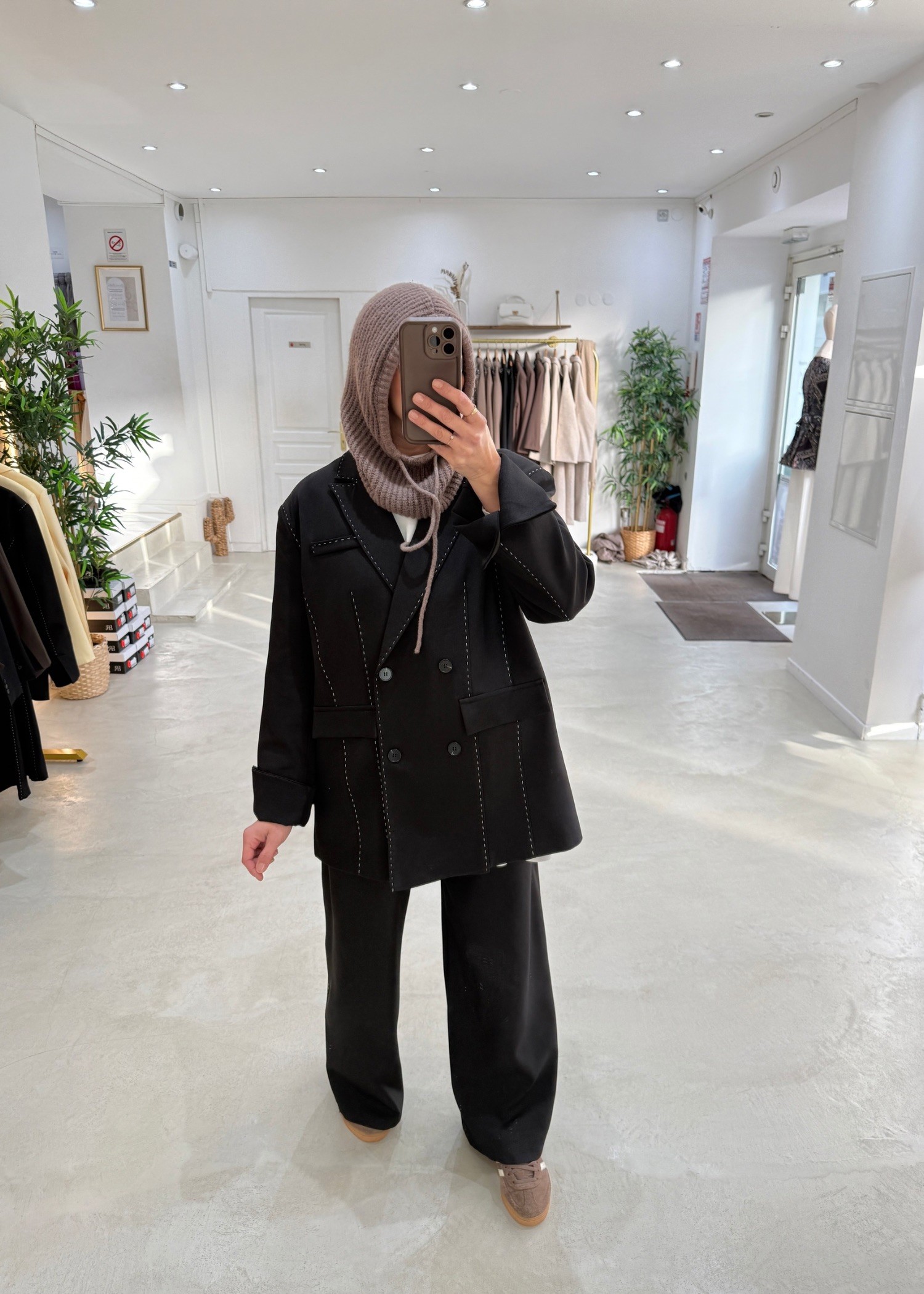 Pantalon surpiqûre noir