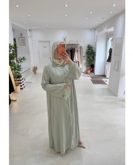 Abaya Layali vert d'eau