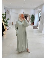 Abaya Layali vert d'eau