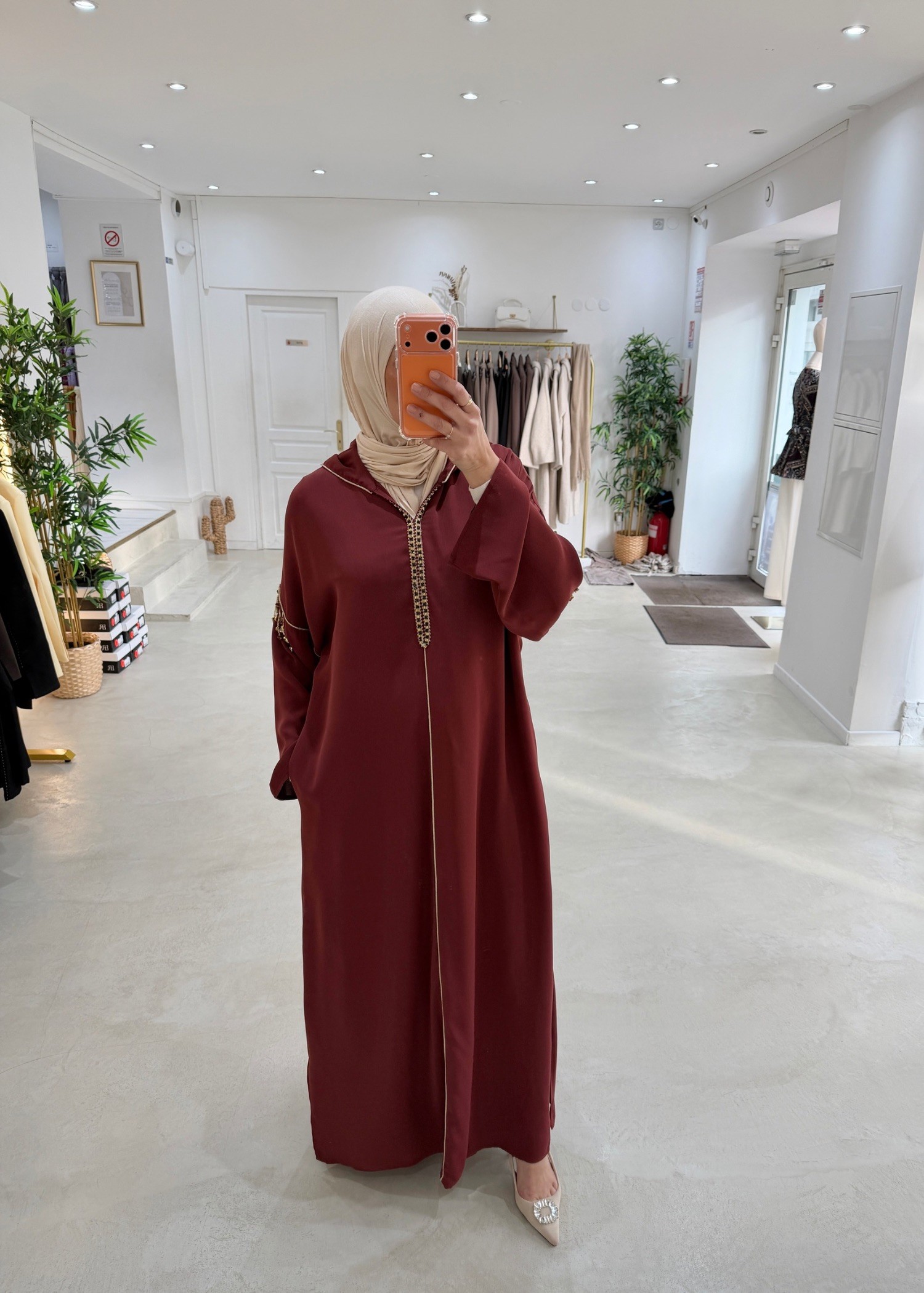 Abaya Qamar brique