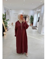 Abaya Qamar perlé noir