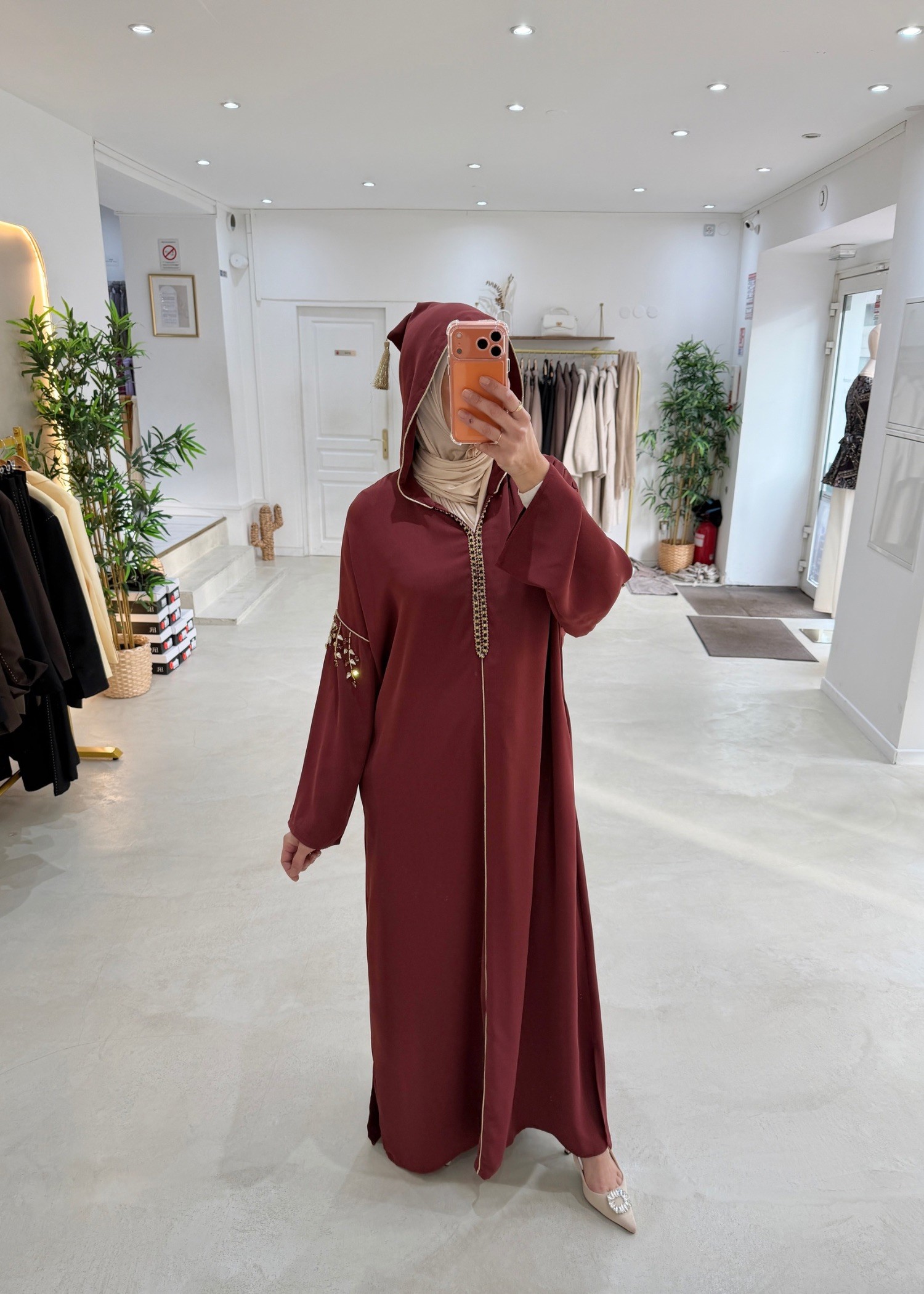 Abaya Qamar brique