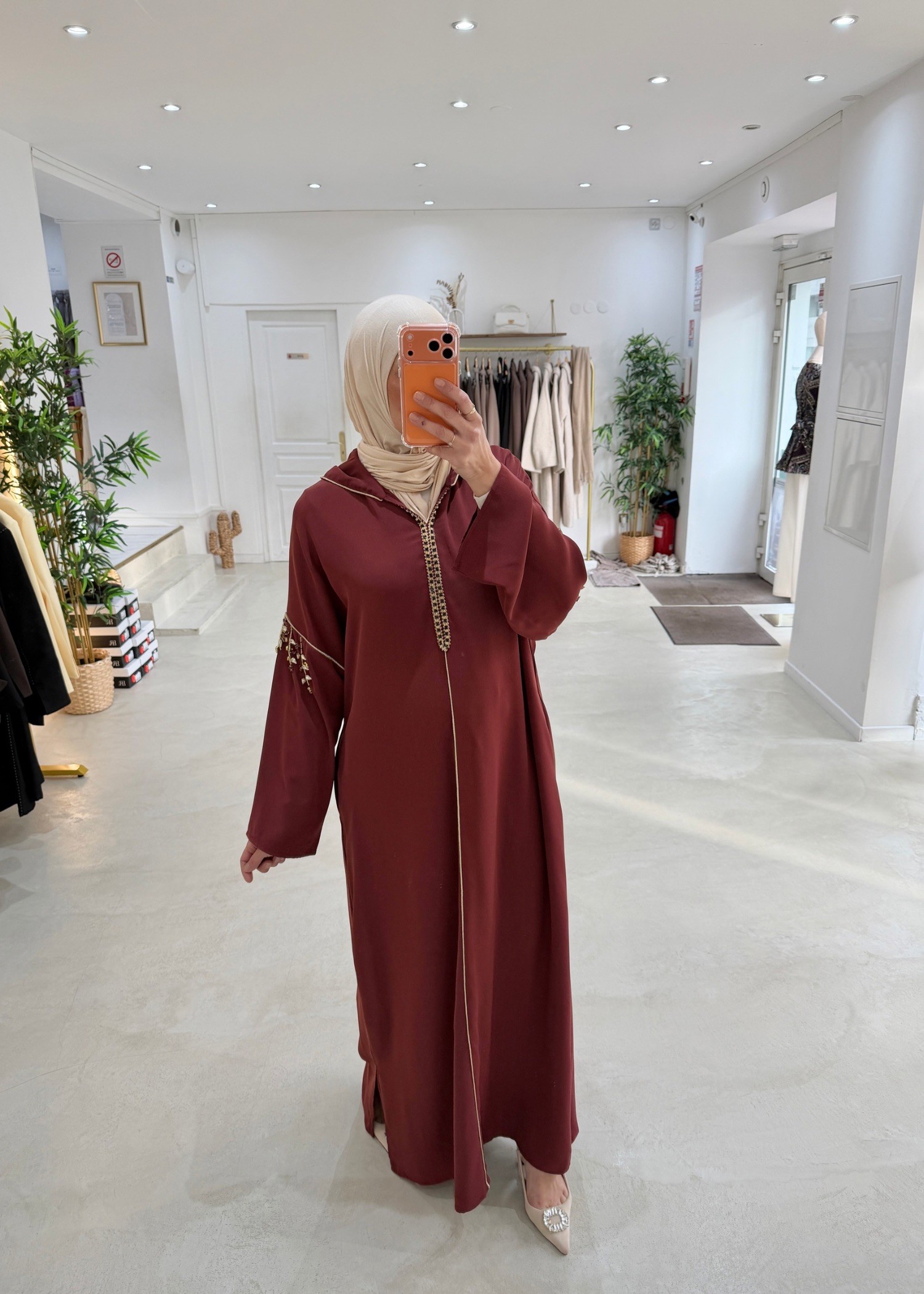 Abaya Qamar brique