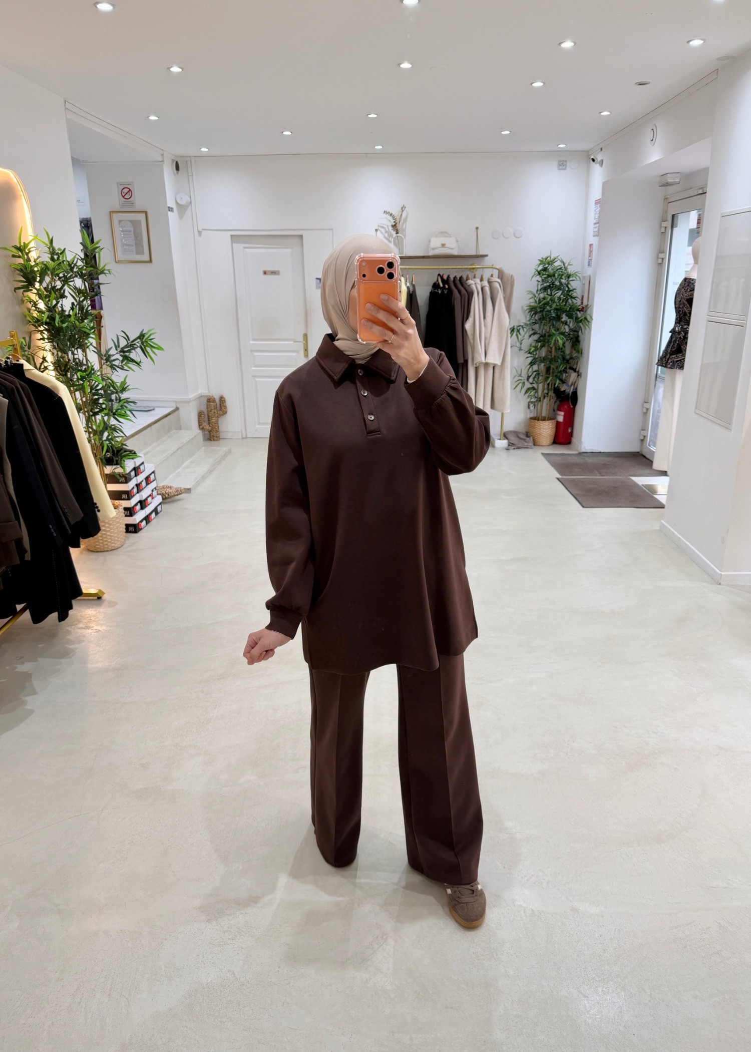 Ensemble polo chocolat