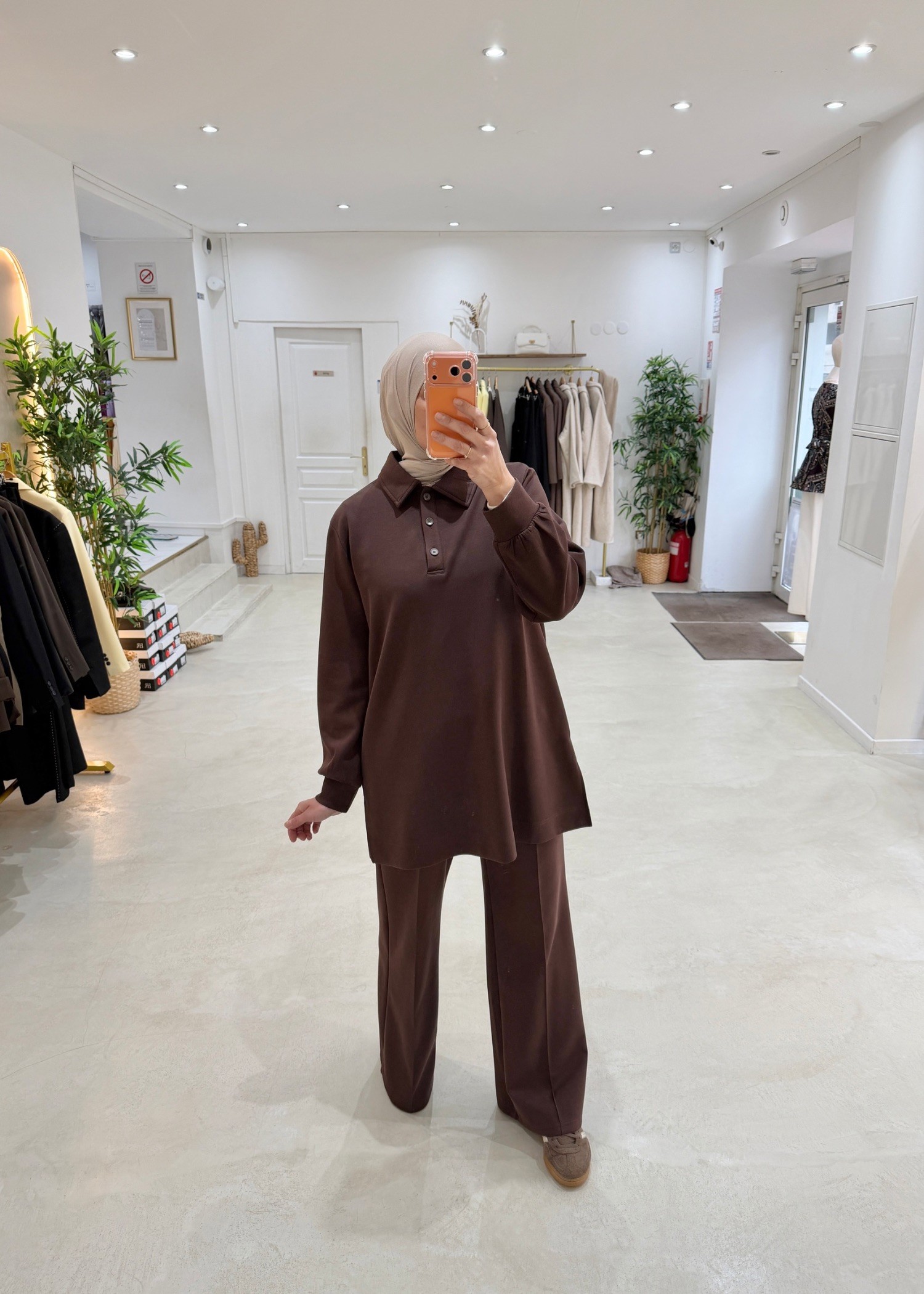 Ensemble polo chocolat