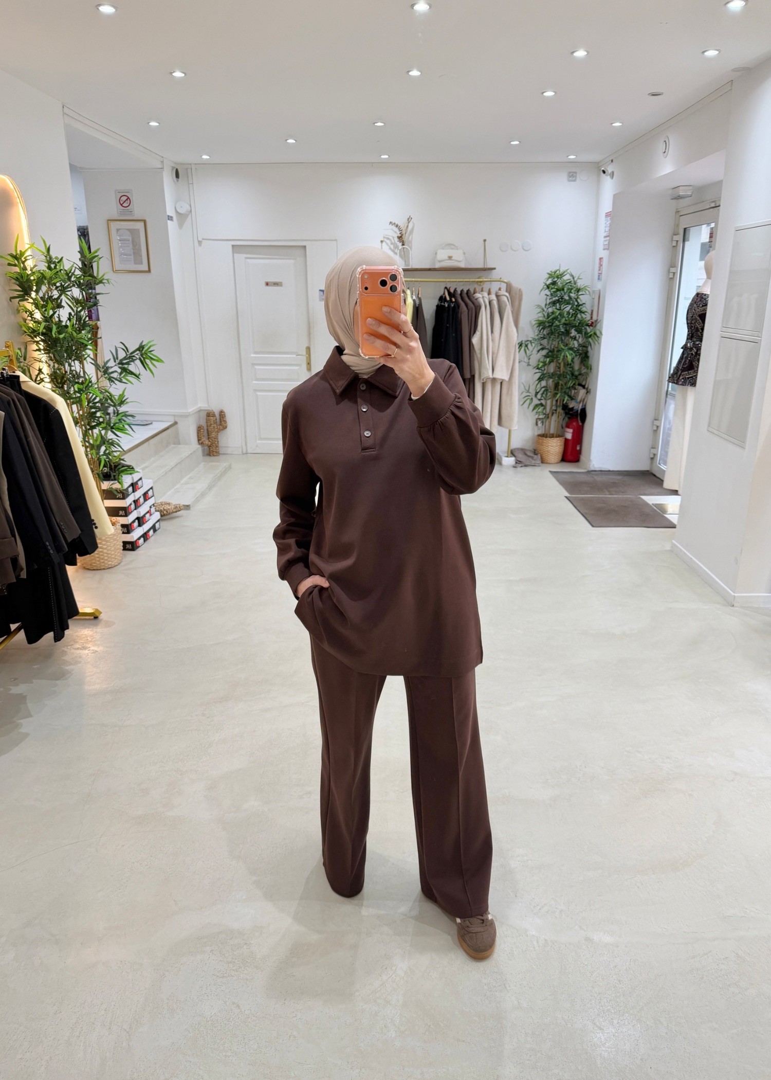 Ensemble polo chocolat