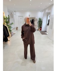 Ensemble polo chocolat