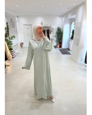 Abaya Elya noir a strass