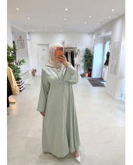 Abaya Elya vert d'eau