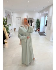 Abaya Elya vert d'eau