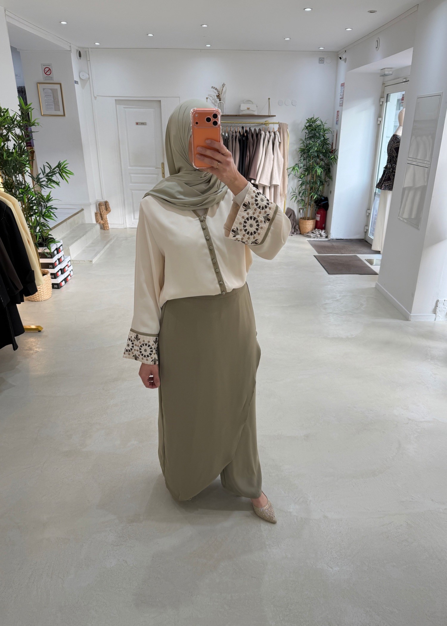 Ensemble Alhambra vert olive