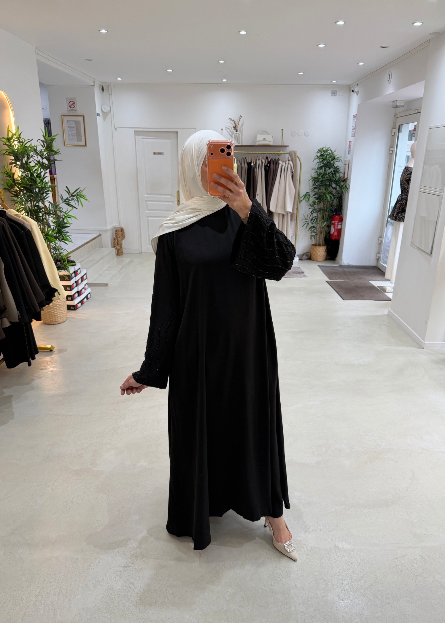 Abaya Perla noir