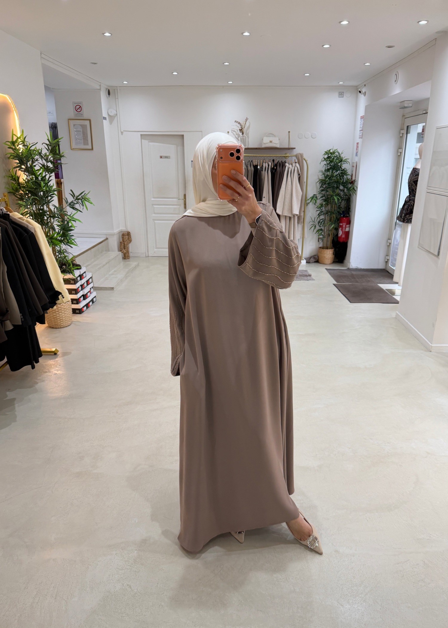 Abaya Perla taupe